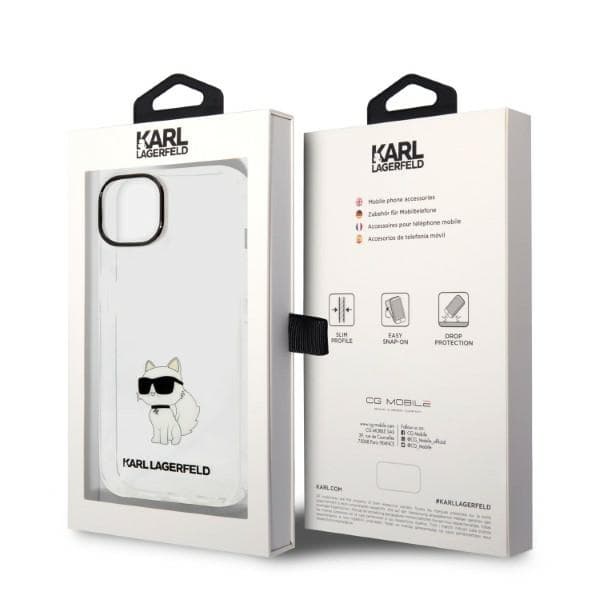 Karl Lagerfeld Ikonik Choupette etui za iPhone 14 Plus - prozoren 8