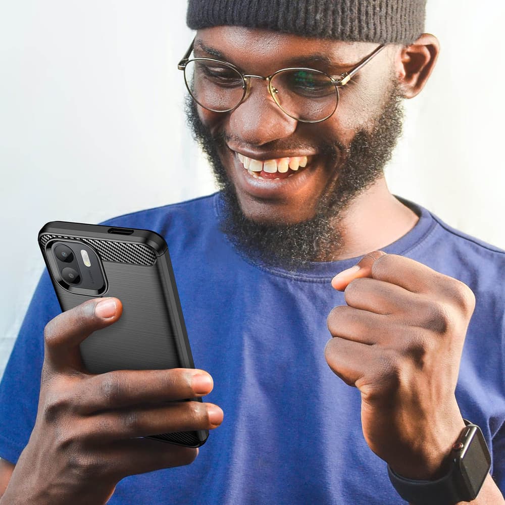 Carbon ovitek za Xiaomi Redmi A1+ - črn 8