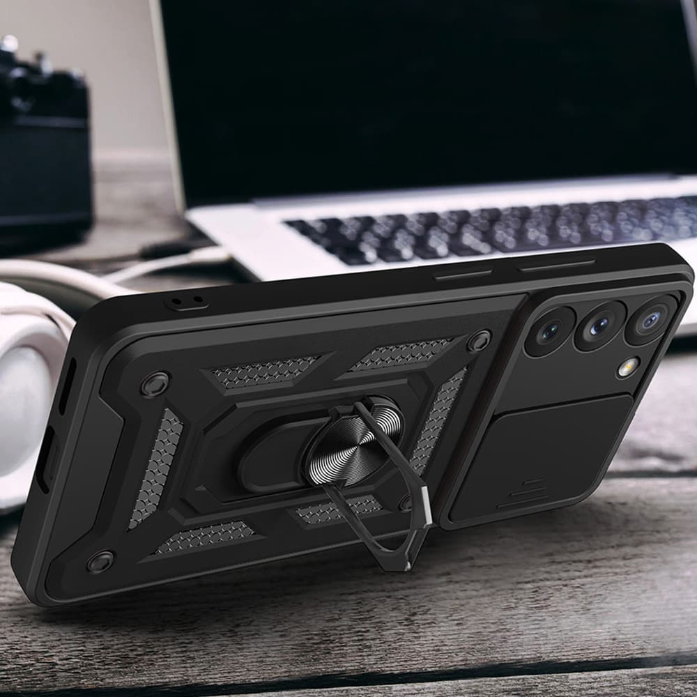 Hurtel Hybrid Armor Camshield etui za Samsung Galaxy S23+ (rdeč) 6