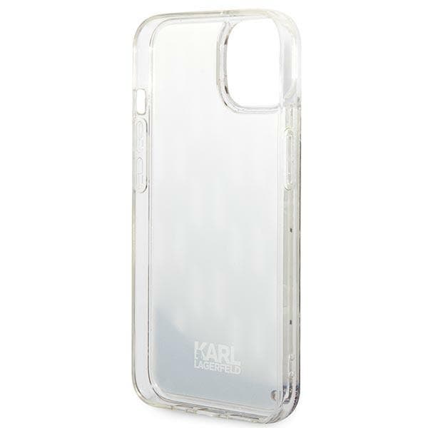 Karl Lagerfeld ovitek za iPhone 14 Plus (6,7") Liquid Glitter Monogram, srebrn 7