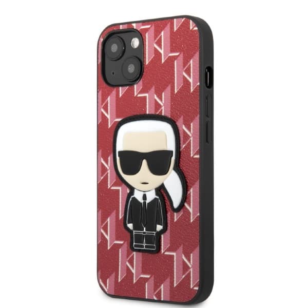 Karl Lagerfeld Monogram Ikonik Patch ovitek za iPhone 13 mini (5.4") - rdeč 2