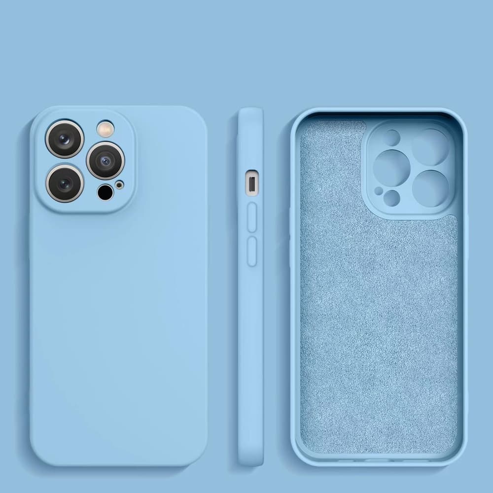 Silikonska ovitek Hurtel za iPhone 14 Plus, svetlo modra 2