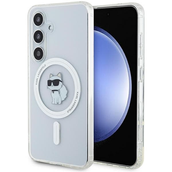 Karl Lagerfeld Ovitek IML Choupette MagSafe za Samsung Galaxy S24, prozoren