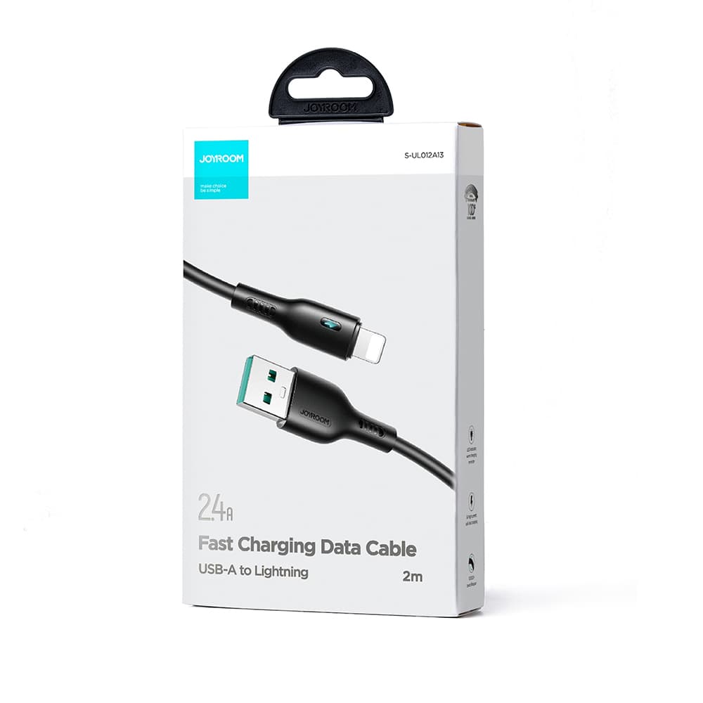 Joyroom Premium A13 USB-A/Lightning kabel 2.4A, 2m - črna 2