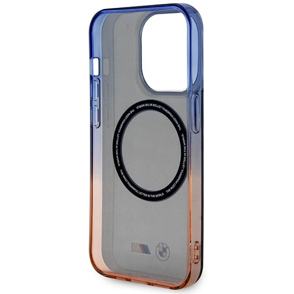 Ovitek za iPhone 14 Pro Max BMW Gradient Bumper MagSafe, siv 7