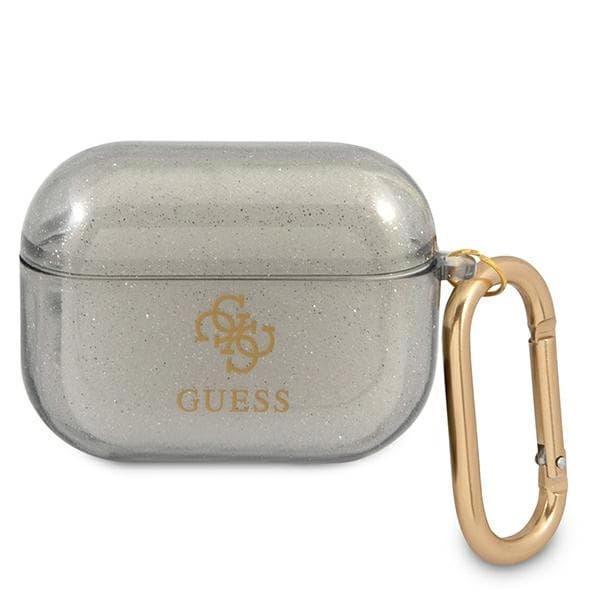 Ovitek za AirPods Pro Guess GUAPUCG4GK Glitter, črn
