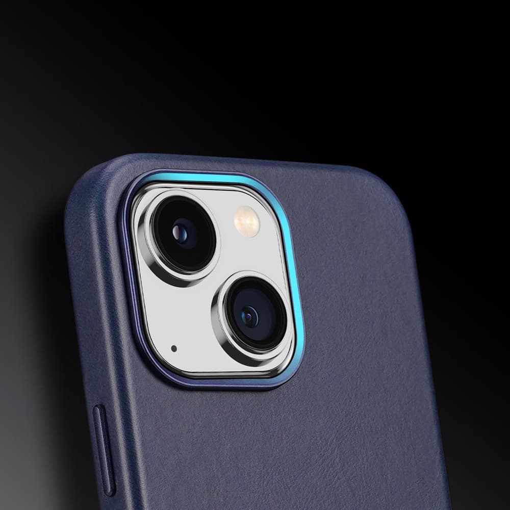 Dux Ducis Naples ovitek za iPhone 14 Plus, usnjen, MagSafe, moder 4
