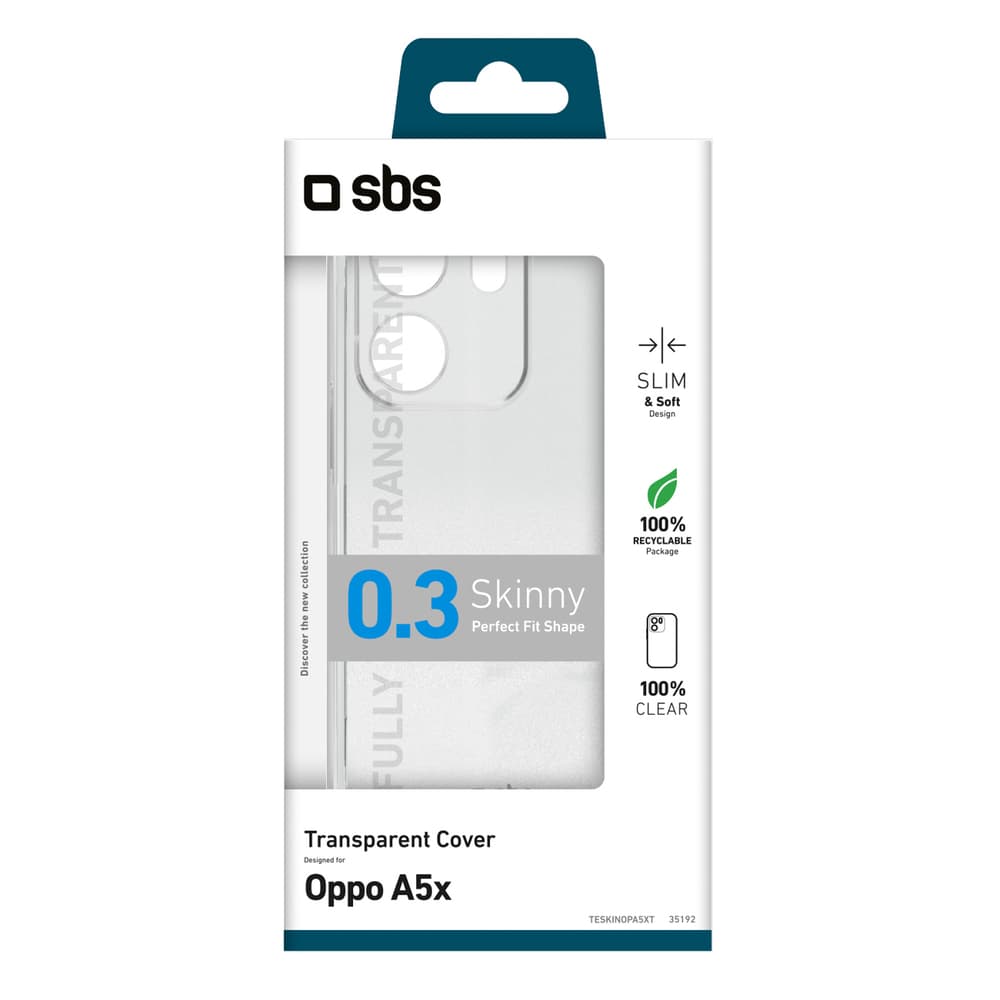 SBS Skinny ovitek za Oppo A5X - prozoren 2