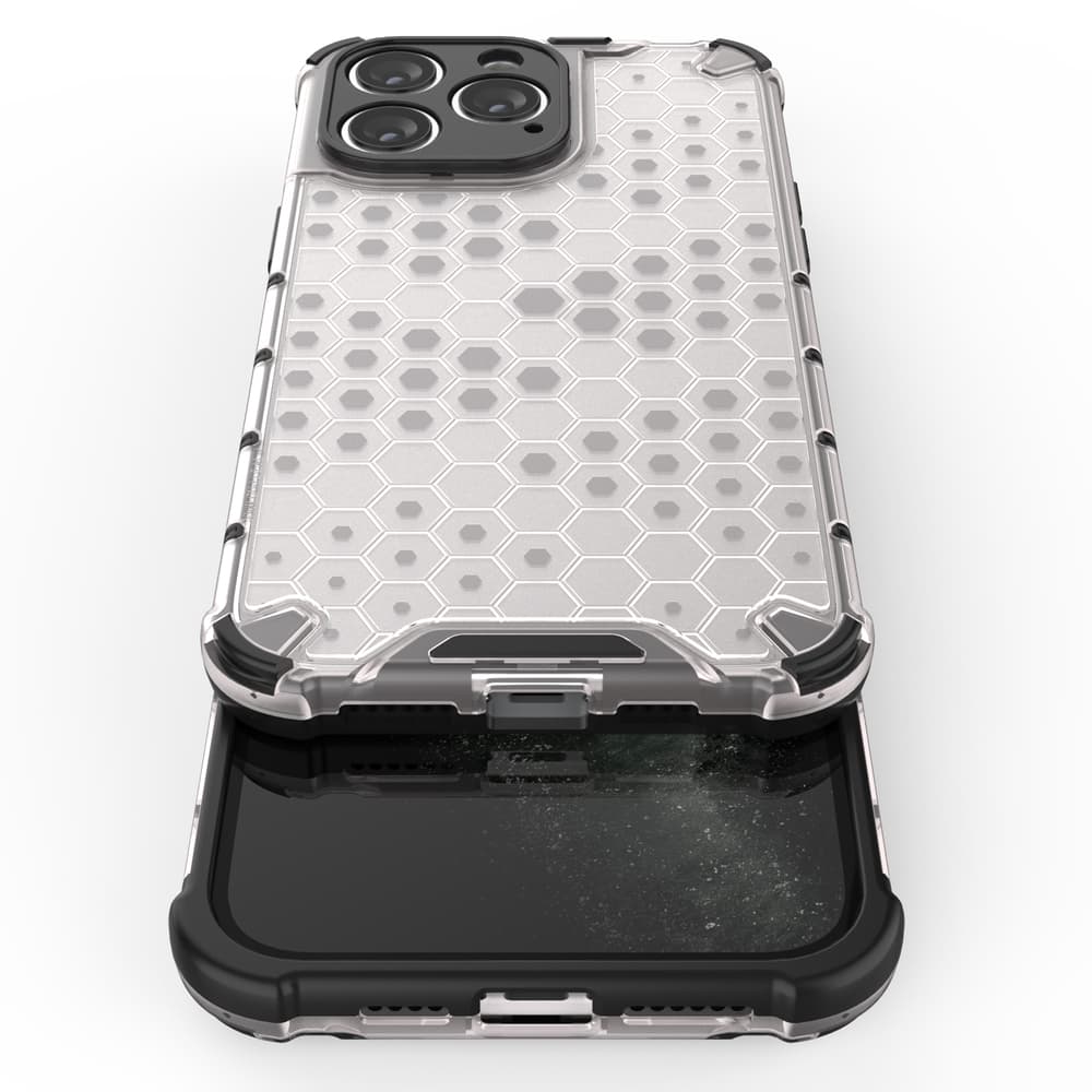 Hurtel Honeycomb ovitek za iPhone 14 Pro Max, prozoren 8