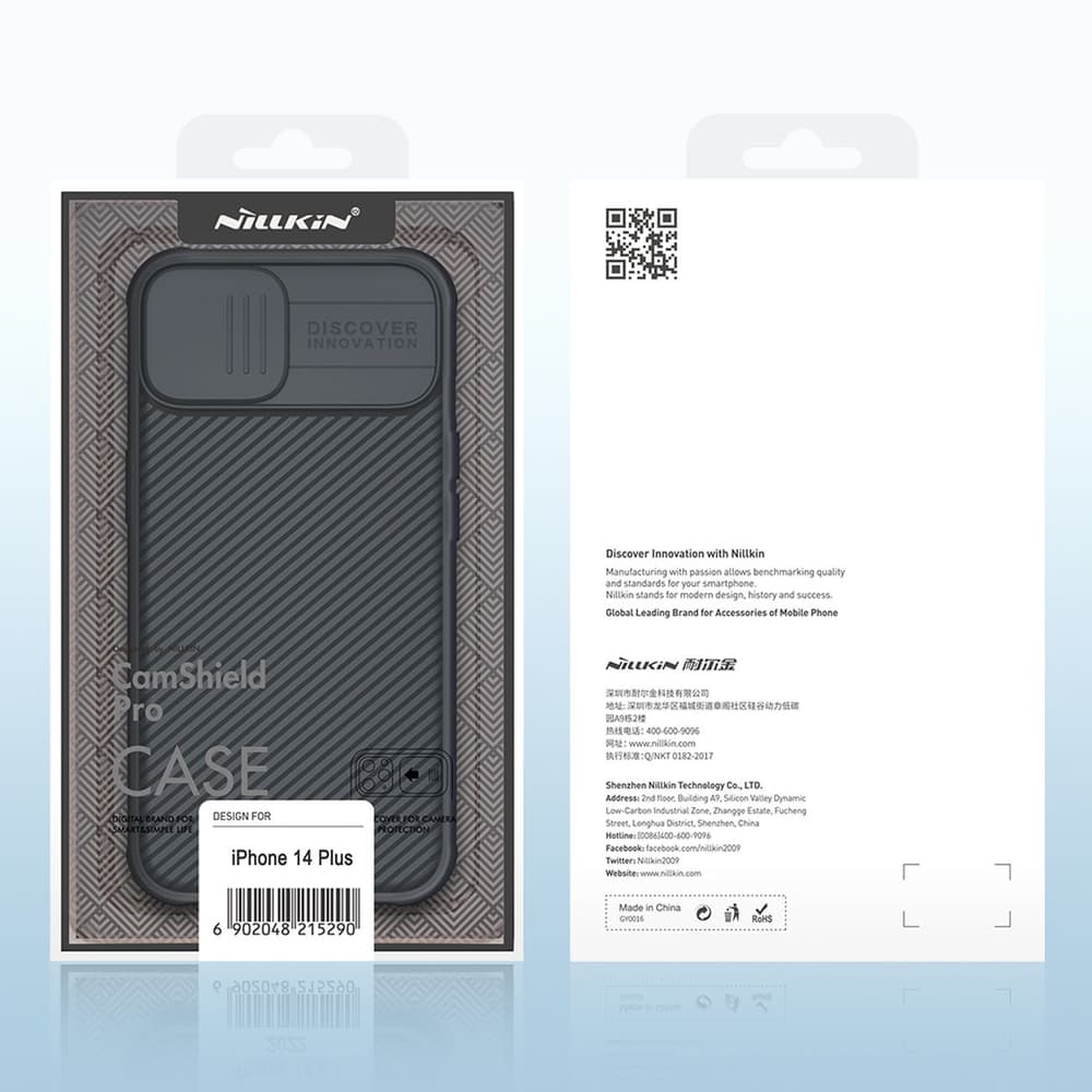 Nillkin CamShield Pro ovitek za iPhone 14 Plus s ščitom za kamero, moder 5