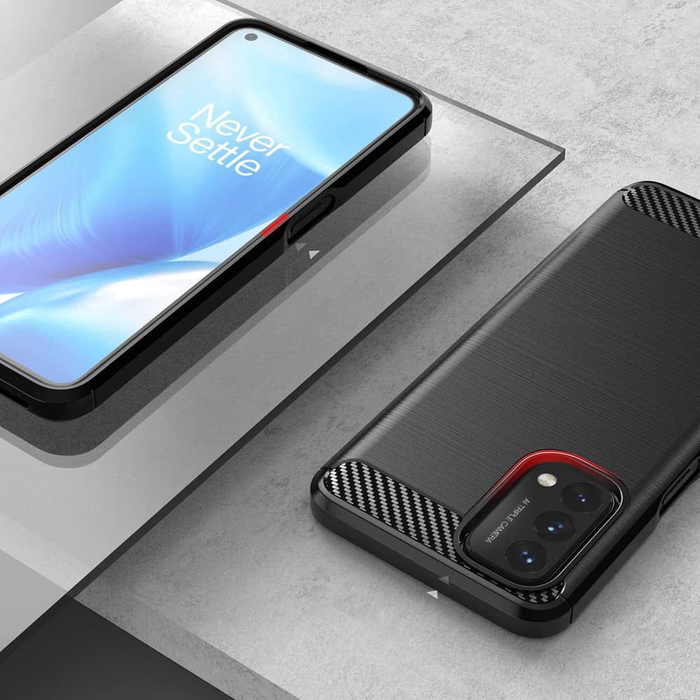 Carbon Case ovitek za OnePlus Nord N200 5G, črn 6