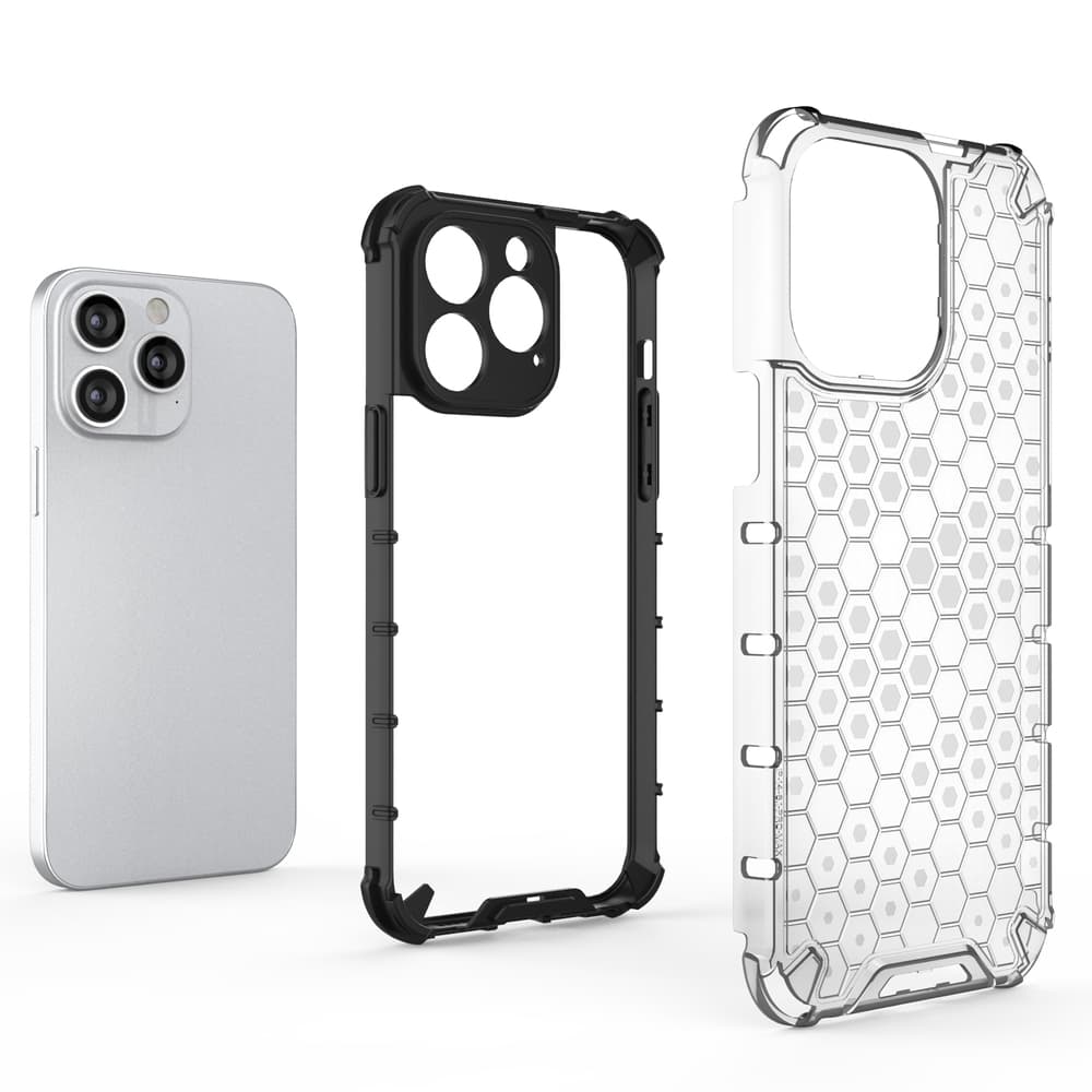 Hurtel Honeycomb ovitek za iPhone 14 Pro Max, črn 4