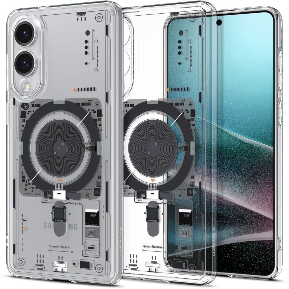 Spigen Ultra Hybrid Mag ovitek z MagSafe za Samsung Galaxy S25 Edge - prozoren s tiskom