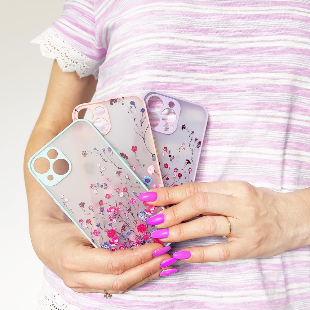 Hurtel ovitek Design Case za iPhone 12 Pro Max, cvetličen roza 6