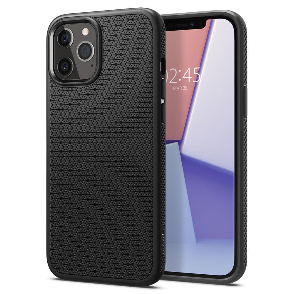 Ovitek Spigen Liquid Air za iPhone 12 / 12 Pro, mat črn