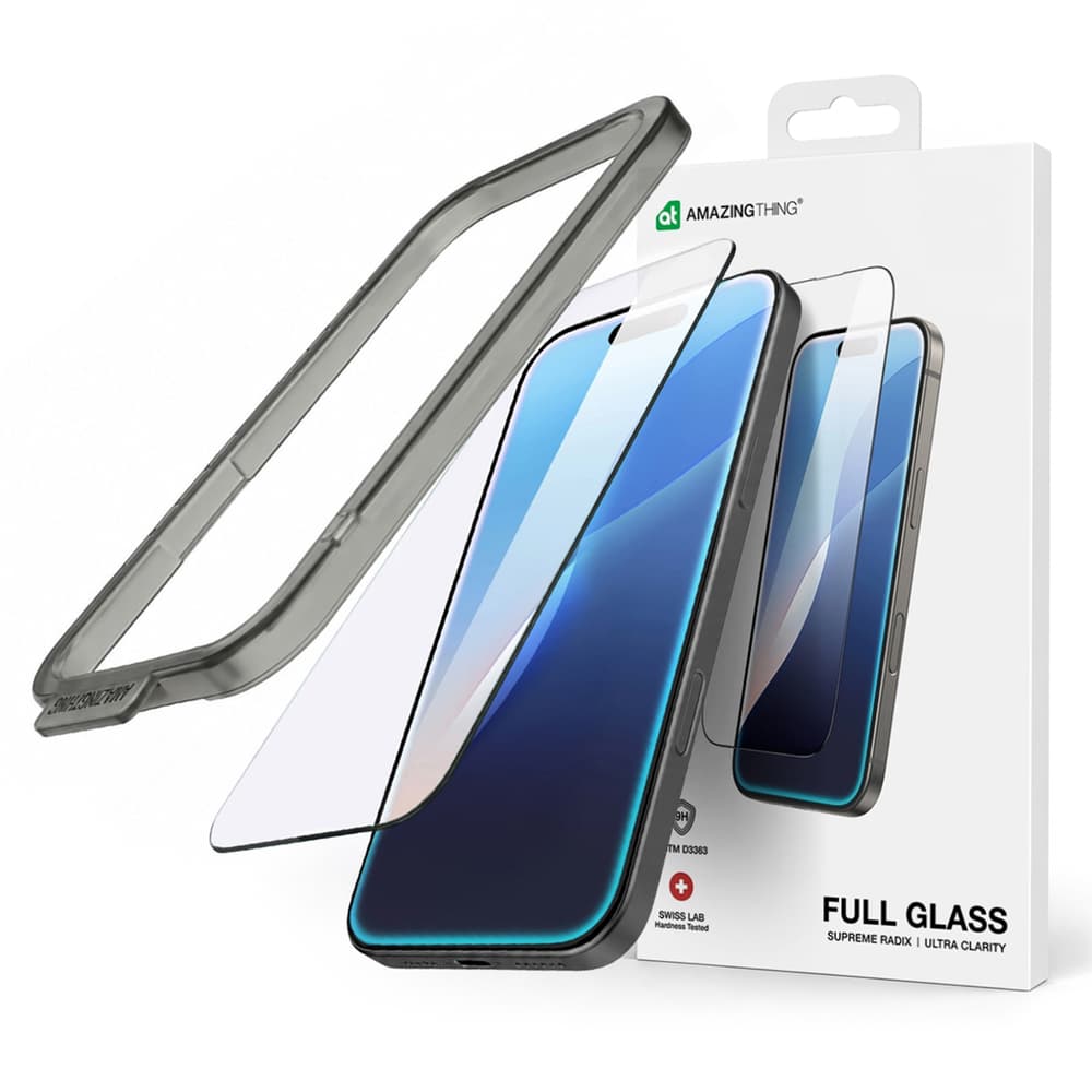 AmazingThing Radix Full Glass Kaljeno steklo za iPhone 16 Pro