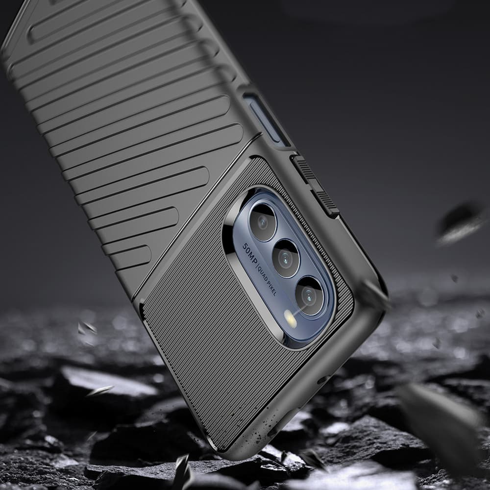 Thunder Case Thunder ohišje za Motorola Moto G62 5G, črno 3