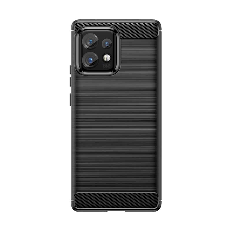 Carbon ovitek Hurtel za Motorola Edge 40 Pro - črn
