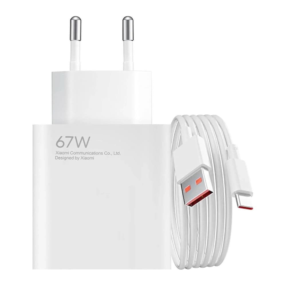 Xiaomi polnilnik BHR9465EU 67W USB-A s kablom USB-C - bel