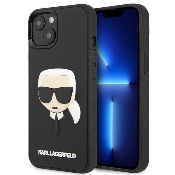 Karl Lagerfeld ovitek za iPhone 14 Plus 3D Rubber Karl's Head, črn