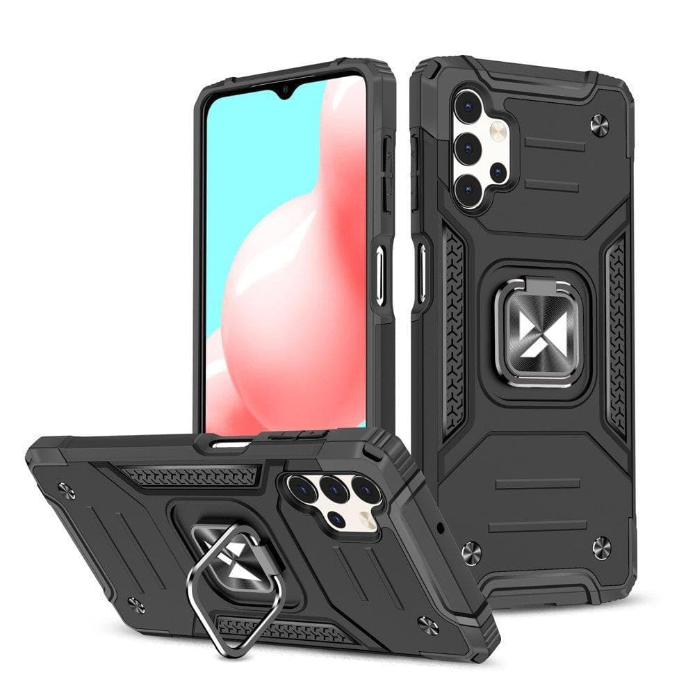 Wozinsky Ring Armor ovitek za Samsung Galaxy A13 5G s stoječo funkcijo in obročem (črn)