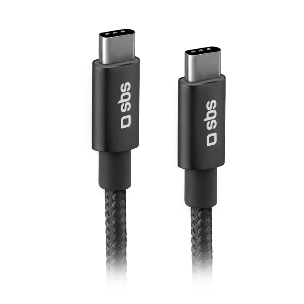 SBS kabel USB-C - USB-C 25W Power Delivery 1.5m - siv