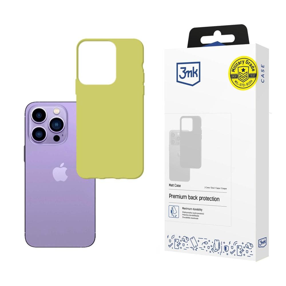 3mk Matt ovitek za iPhone 14 Pro Max - limeta zelena