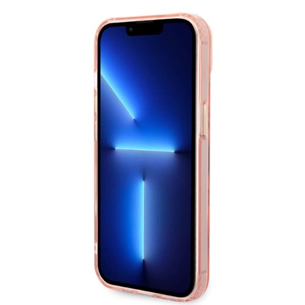 Ovitek Guess GUHMP14SHTCMP za iPhone 14 6.1" roza z zlatim obrobom MagSafe 5