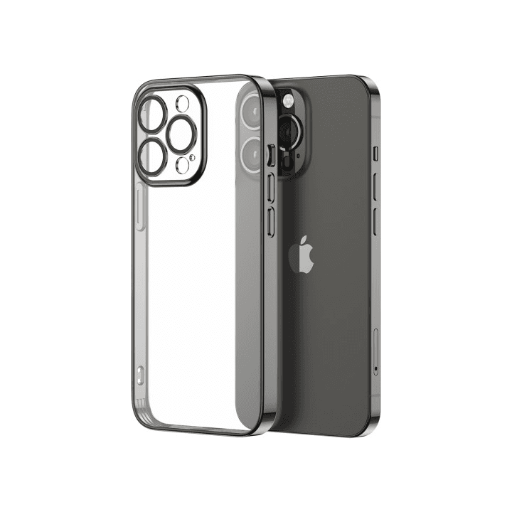 Joyroom 14Q ovitek za iPhone 14 Plus, kovinski okvir, črn (JR-14Q3-black)