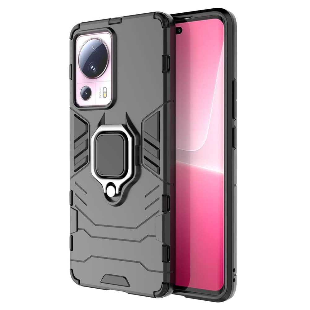Ring Armor ovitek za Xiaomi 13 Lite (okLopni, magnetni obroč, črn)