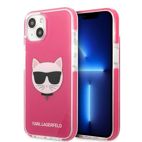 Etui Karl Lagerfeld Choupette Head za iPhone 13 mini - fuksijna
