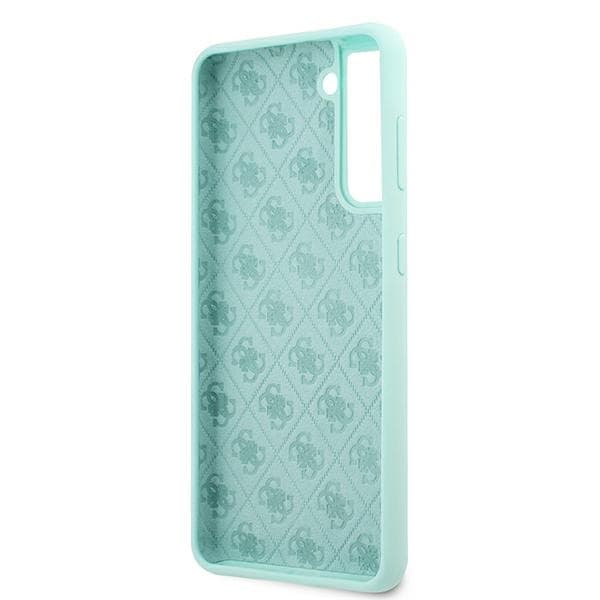 Ovitek Guess Silicone Script Metal Logo za Samsung Galaxy S21+ - Modra 7