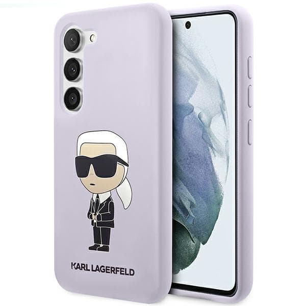Karl Lagerfeld ovitek za Samsung S23+ Silicone Ikonik Karl, vijolična