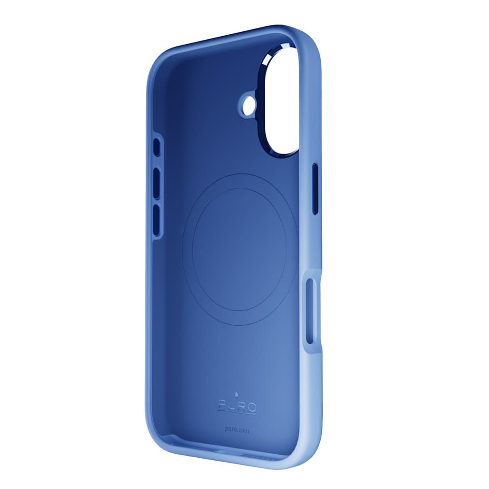 Puro Icon Mag Pro MagSafe silikonski ovitek za iPhone 16 - Modra 2