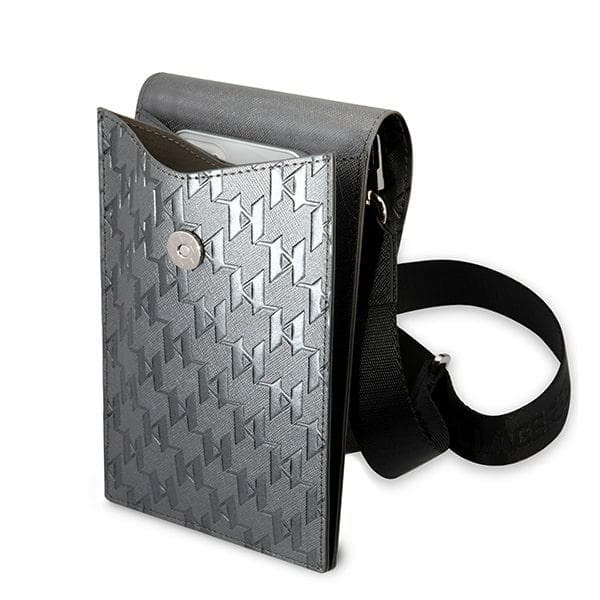Karl Lagerfeld torbica Ikonik Karl Monogram Patch - srebrna 4