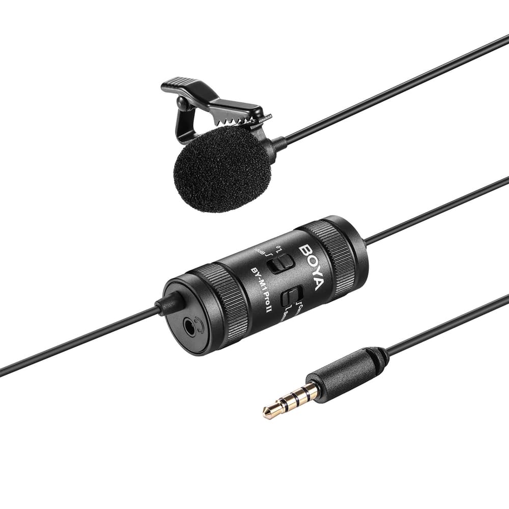 Boya BY-M1 Pro II žični lavalier mikrofon - črn 4