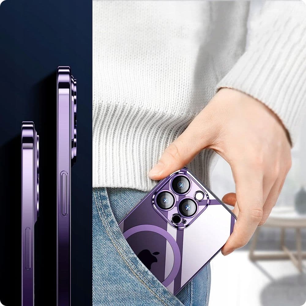 Tech-Protect MagShine Line MagSafe ovitek za iPhone 15 - modra 5
