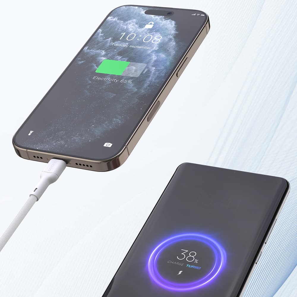 Dudao L9X USB-C - Lightning Kabel 2m, 30W, Bel 5