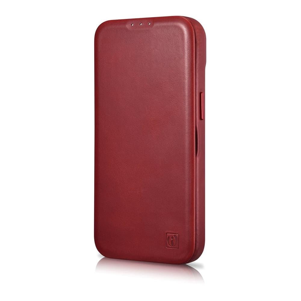 Ovitek iCarer Oil Wax za iPhone 14 Plus, rdeč 8