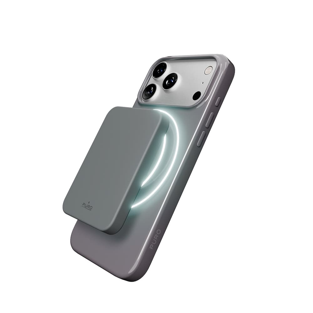 Puro Pulse ovitek za iPhone 17 Pro Max, polikarbonat, siv - MagSafe 3