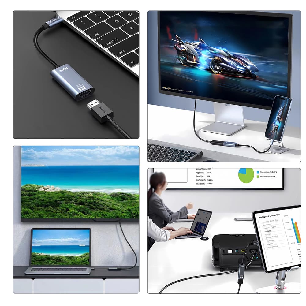 Wozinsky WACH-01 USB-C na HDMI adapter, 4K 60Hz, črn 5