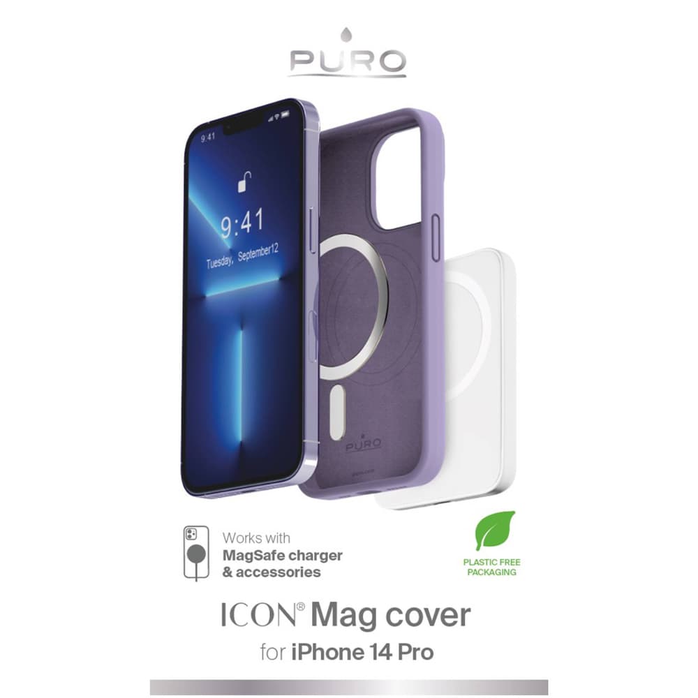 Puro Icon Mag ovitek za iPhone 14 Pro (lila) 2