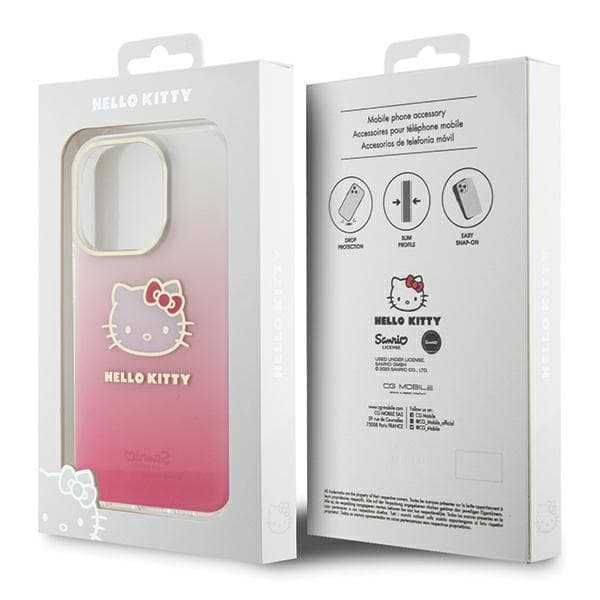 Hello Kitty ovitek IML Gradient Electrop Kitty Head za iPhone 13 Pro Max - roza 8