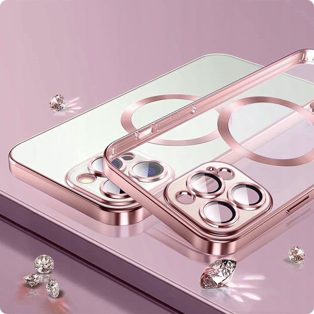 Tech-Protect MagShine Line MagSafe ovitek iPhone 13 - roza 2