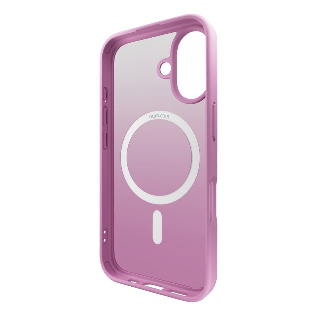 Puro Gradient MagSafe silikonski ovitek za iPhone 16 - Roza 2