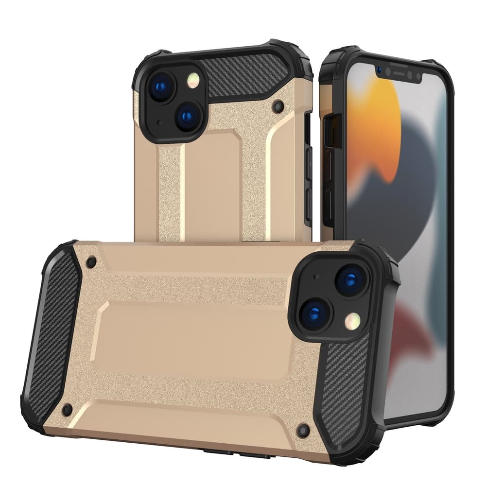 Hybrid Armor ovitek za iPhone 13, zlati