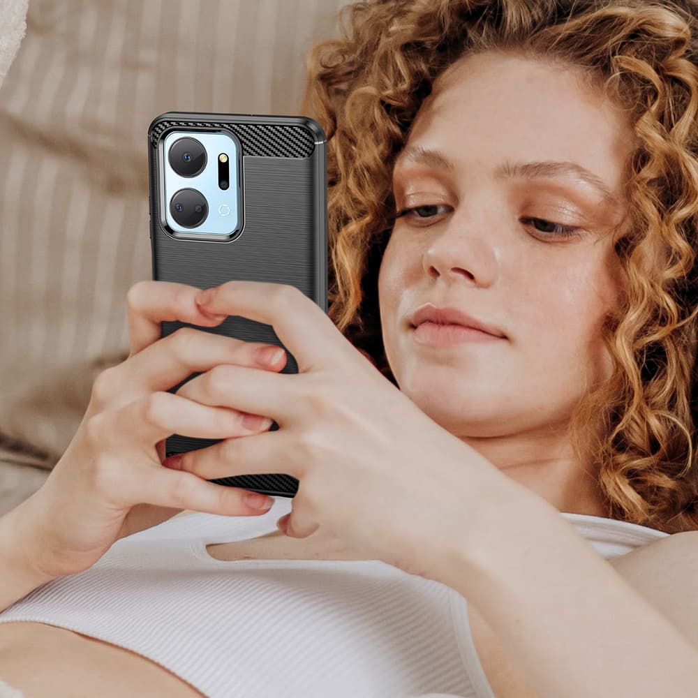 Carbon Case ovitek za Honor Play 40 Plus / Honor X7a (črn) 7