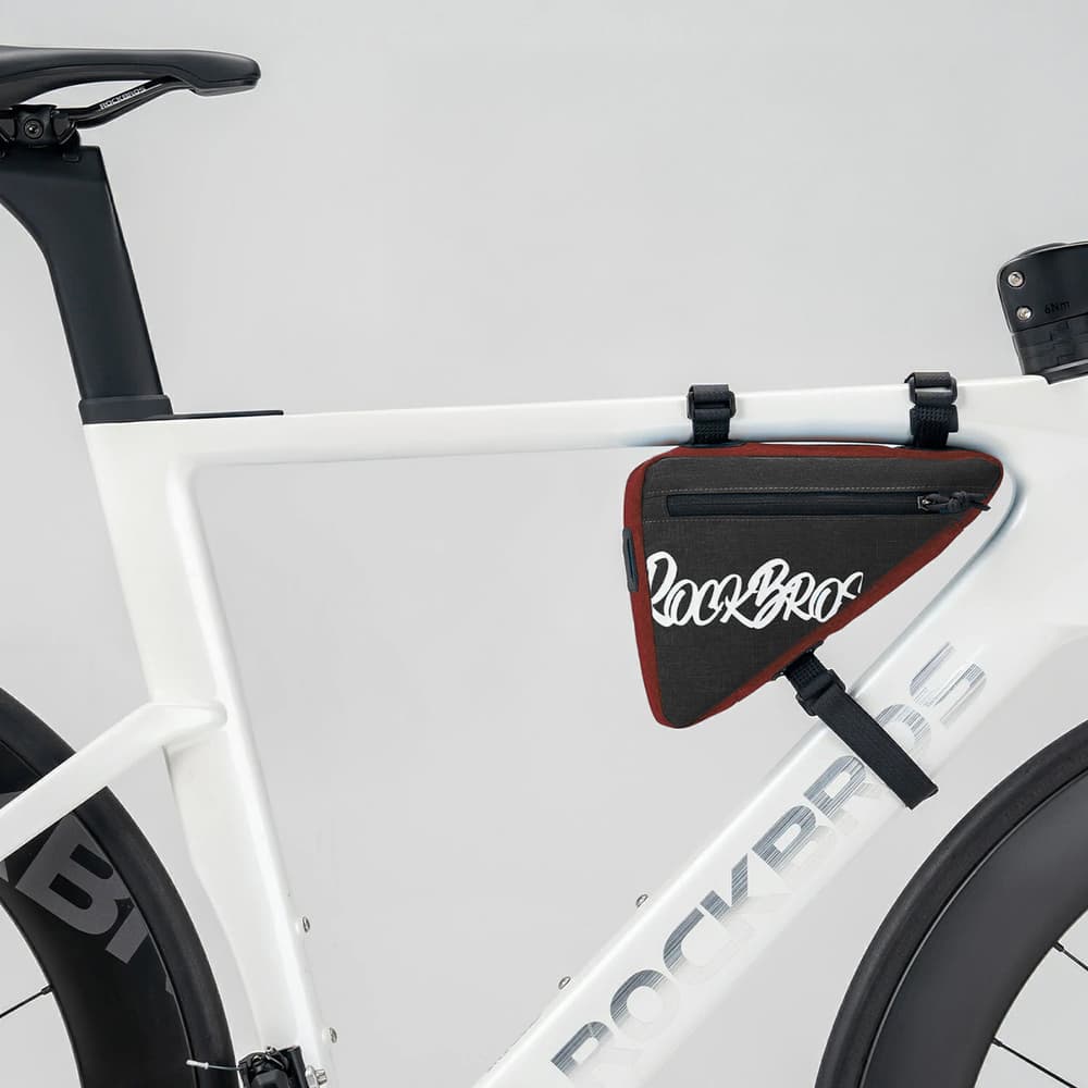 Rockbros G001 trikotna torba za okvir 0,8L - rdeča 4