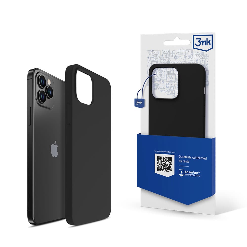 3mk Silicone etui za iPhone 12 Pro Max - črna