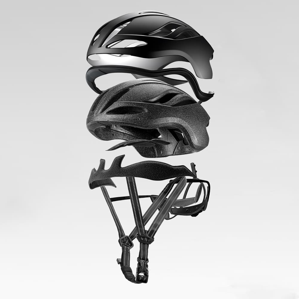 Kolesarska čelada Rockbros TS-42, lahka, 58-62 cm, črna 4